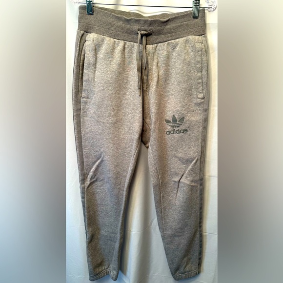 Adidas Originals Men’s Size Small Fleece Joggers Tracksuit Bottom 30” Inseam - Picture 1 of 12